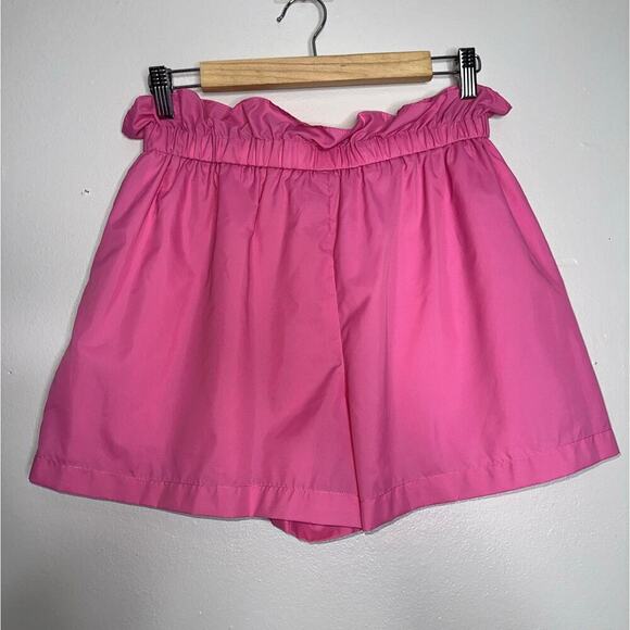 Staud Caterina Paperbag Shorts Pink Wild Orchid Medium Nylon - Picture 6 of 6